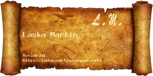 Laska Martin névjegykártya