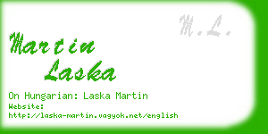 martin laska business card